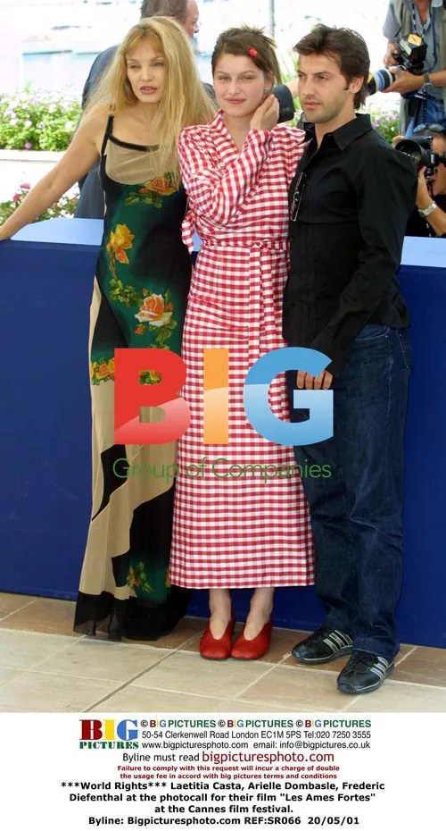 Casta, Dombasle and Diefenthal at "Les Ames Fortes" Cannes photocall