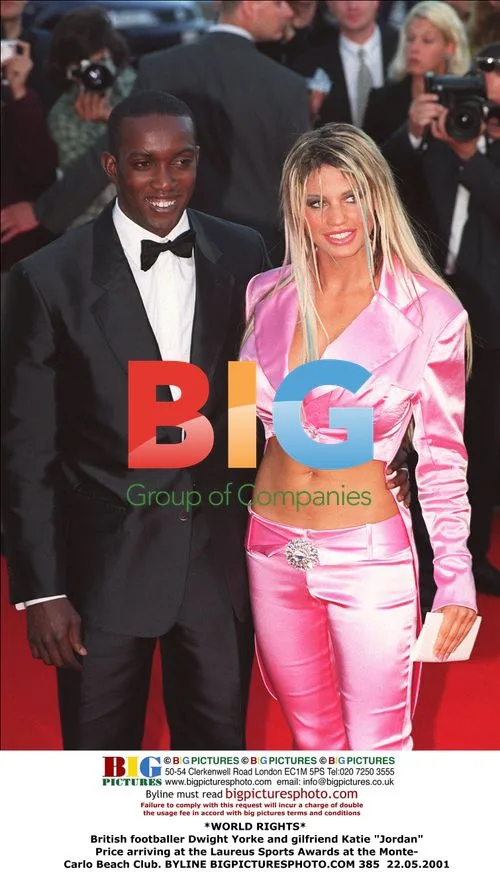 Dwight Yorke and Katie "Jordan" Price at Laureus Awards