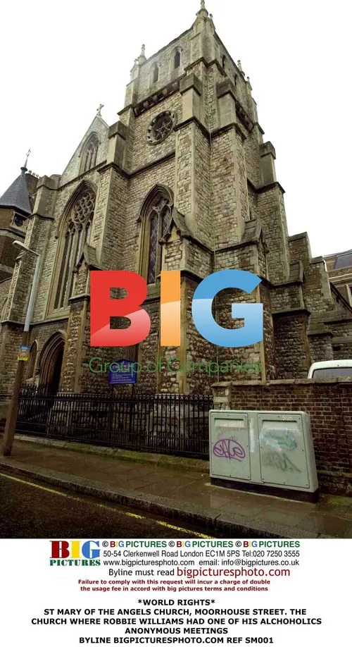 Robbie Williams at AA Meeting Church