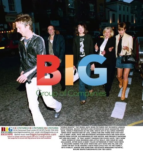 Kate Moss Out with Friends and Babies