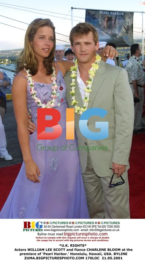 William Lee Scott and Charlene Bloom at 'Pearl Harbor' premiere