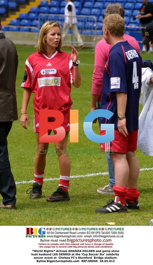 AMANDA HOLDEN and LES DENNIS at 'Cup Soccer Six'