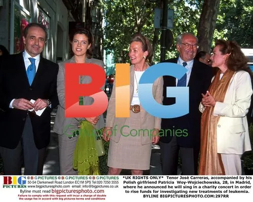 Jos Carreras and girlfriend at Madrid charity event
