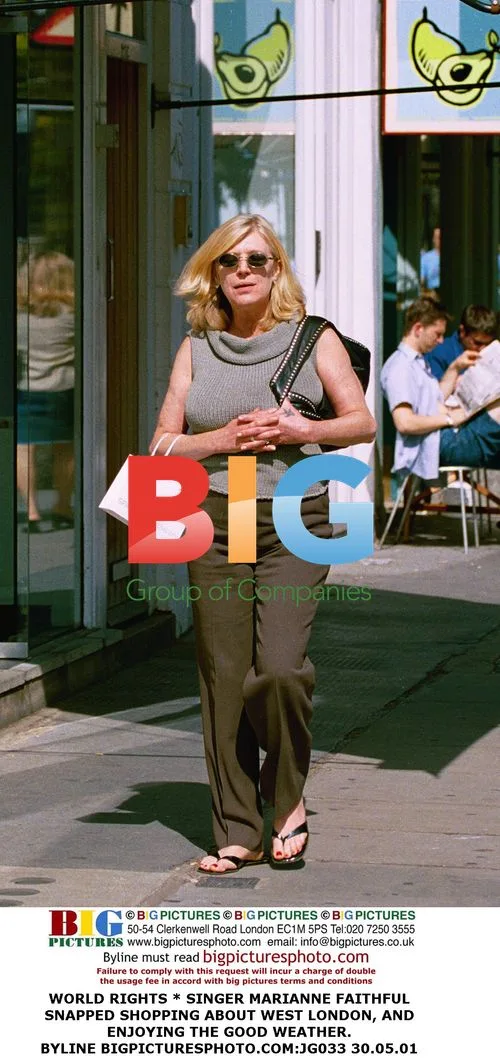 Marianne Faithfull shopping in West London