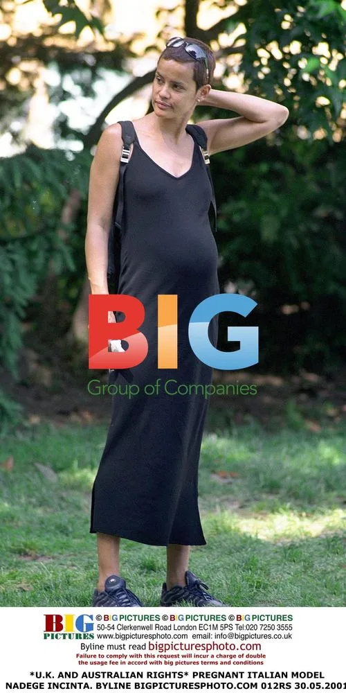 Pregnant Italian model Nadege