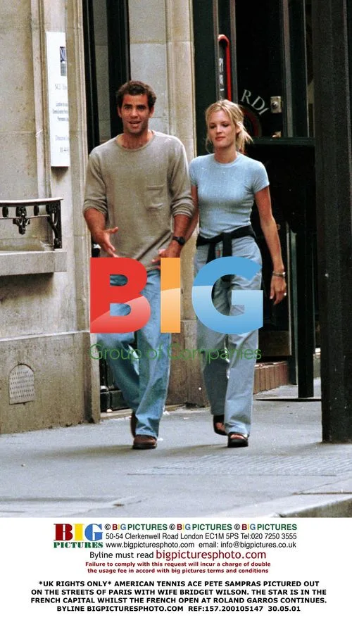 Pete Sampras and Bridget Wilson in Paris