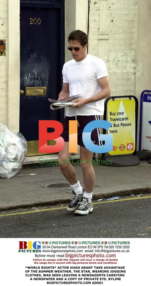 Hugh Grant Seen Leaving Newsagent
