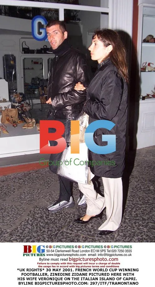 Zinedine Zidane and Wife Veronique in Capri