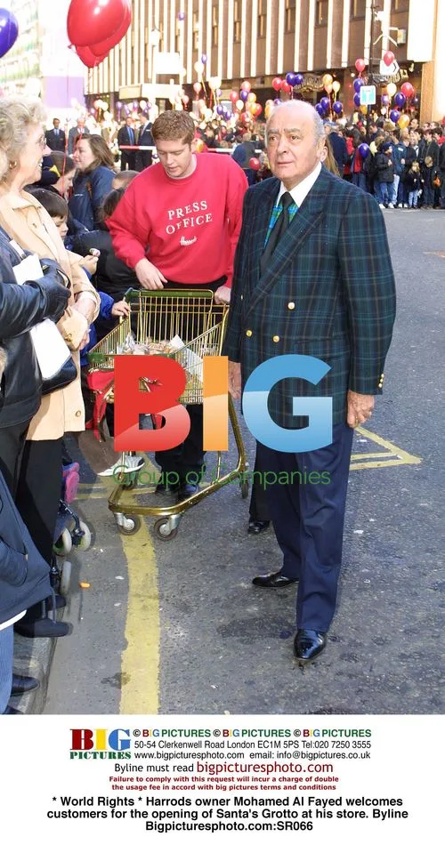 Mohamed Al Fayed opens Santa's Grotto at Harrods