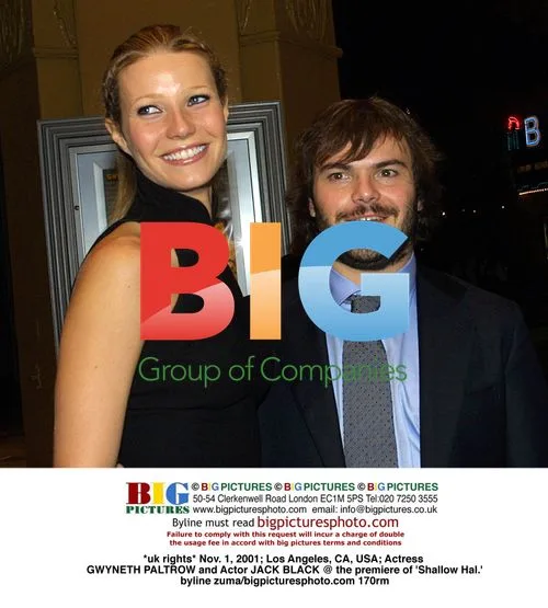 Gwyneth Paltrow and Jack Black at 'Shallow Hal' premiere