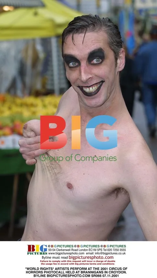 Artists perform at 2001 Circus of Horrors photocall