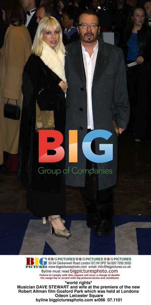 Dave Stewart and wife at Gosford Park premiere