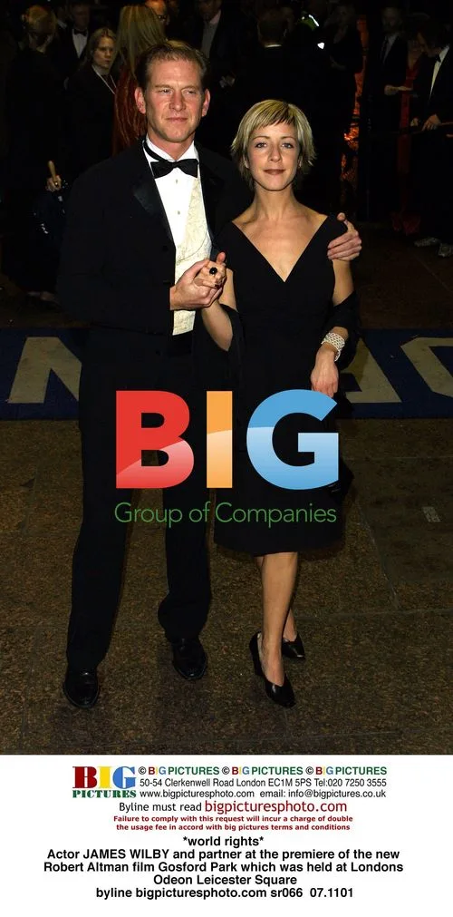 James Wilby and partner at Gosford Park premiere