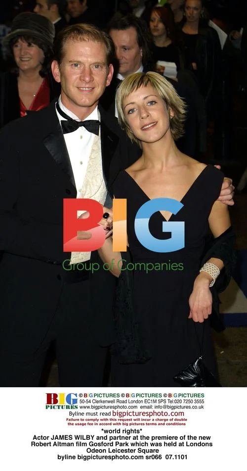 James Wilby and partner at Gosford Park premiere