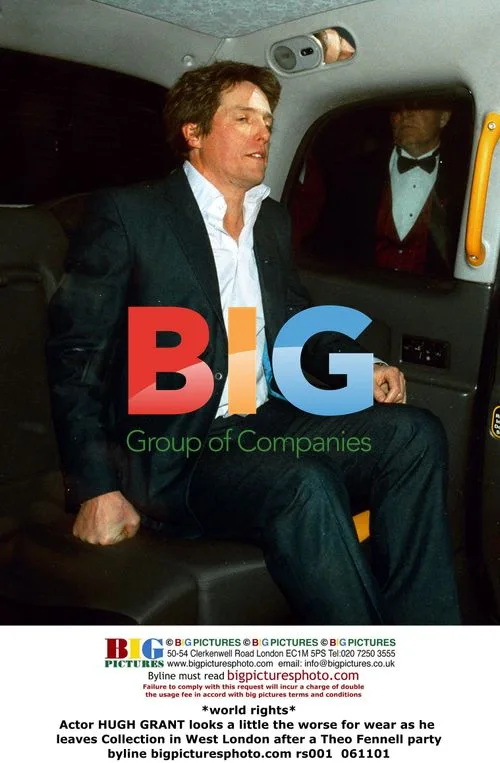 Hugh Grant leaves Theo Fennell party