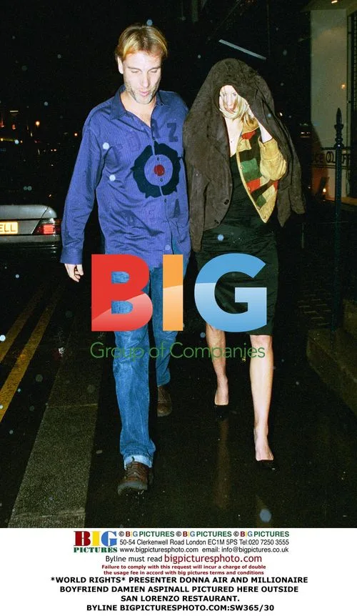 Donna Air and Damien Aspinall Spotted Outside Restaurant