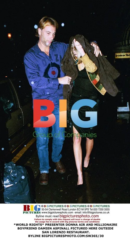 Donna Air and Damien Aspinall outside San Lorenzo