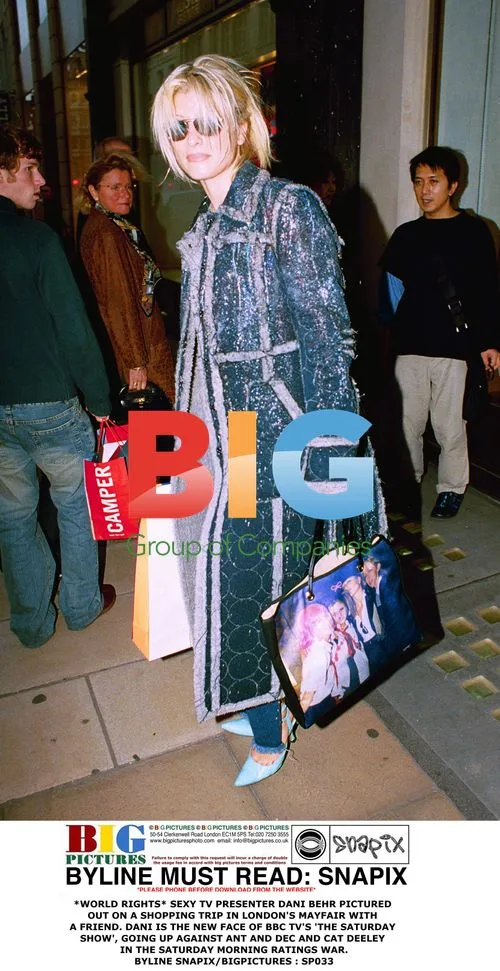 TV Presenter Dani Behr Out Shopping in London