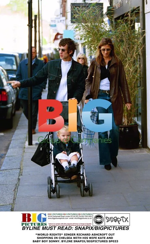 Richard Ashcroft Out Shopping with Family