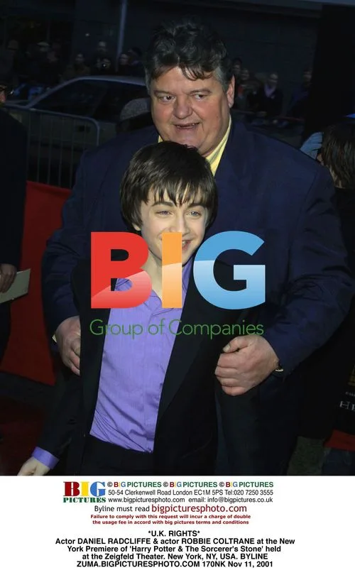 Daniel Radcliffe & Robbie Coltrane at Harry Potter Premiere