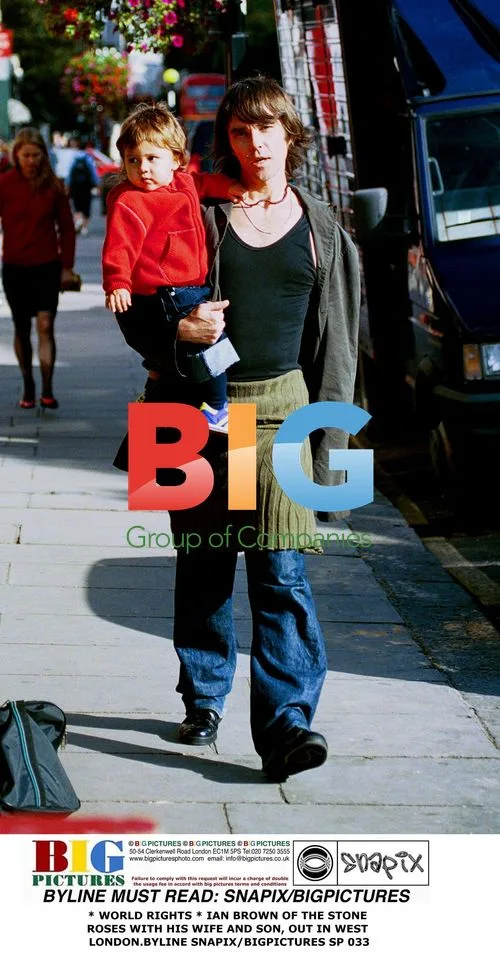 Ian Brown with Wife and Son in West London