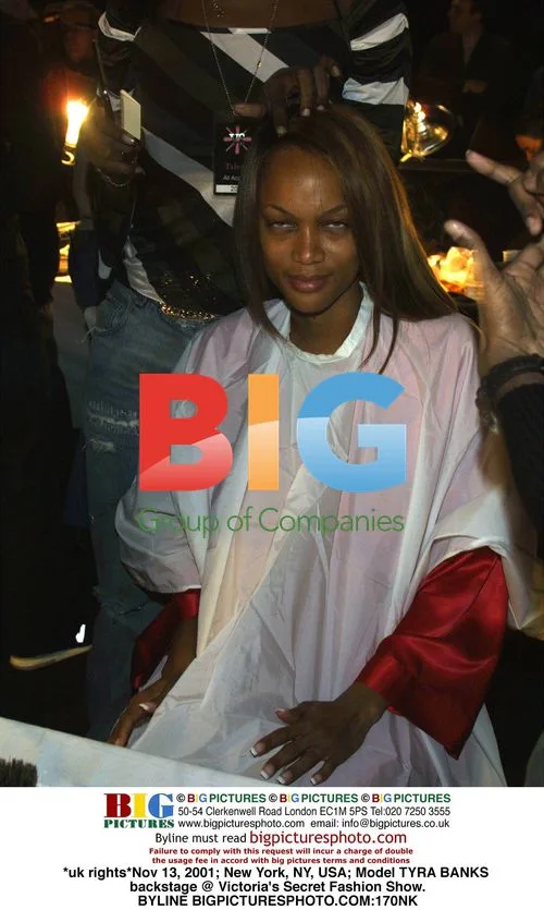 Tyra Banks Backstage at Victoria's Secret Fashion Show