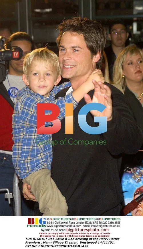 Rob Lowe & Son at Harry Potter Premiere
