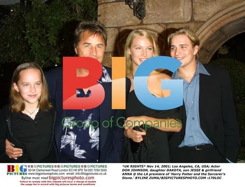 Don Johnson and family at Harry Potter premiere