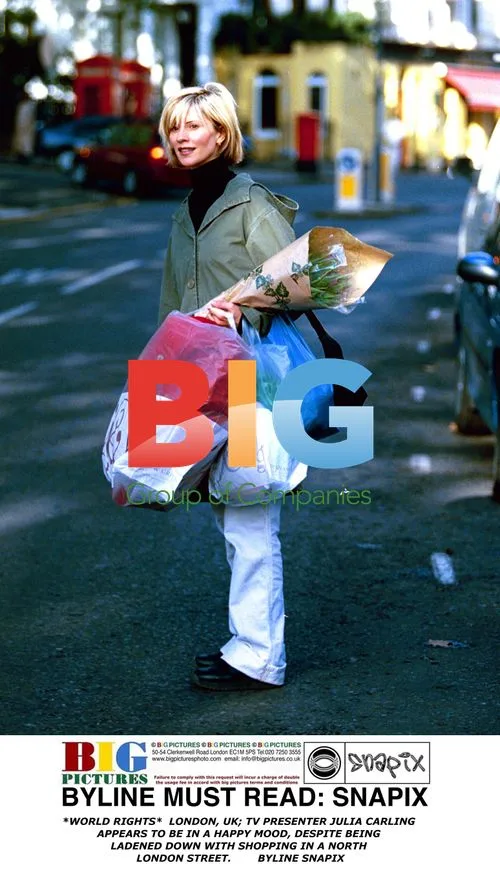 TV Presenter Julia Carling Shopping in North London