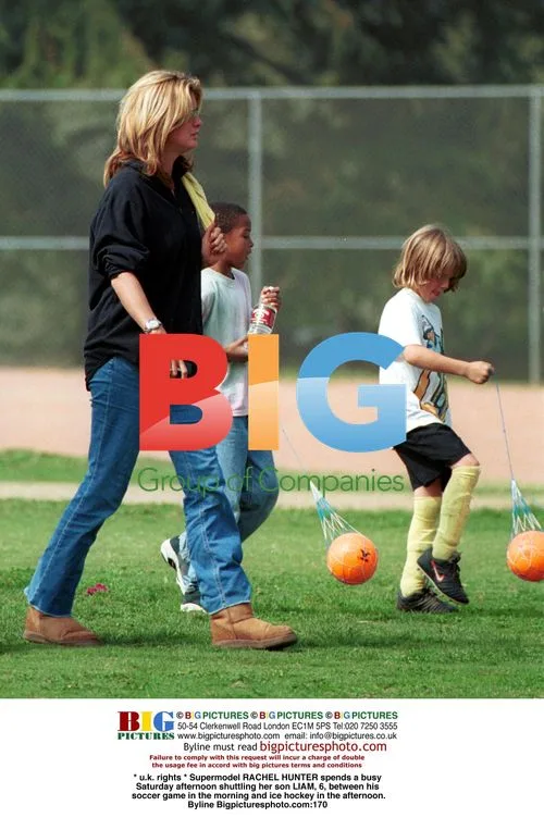 Rachel Hunter with son Liam