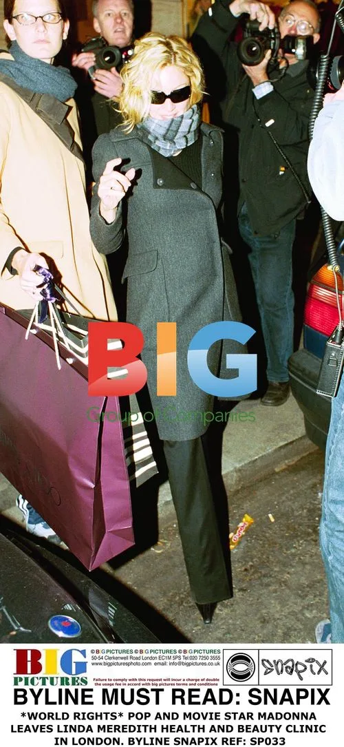Madonna Leaves Health Clinic in London