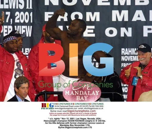 Hasim Rahman weighs in for Lennox Lewis title fight