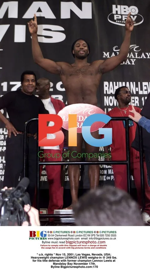 Lennox Lewis Weigh-In for Title Defense