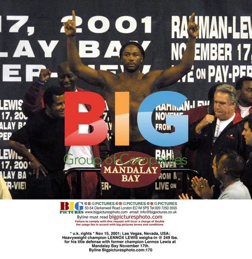 Lennox Lewis Weigh-In for Title Defense