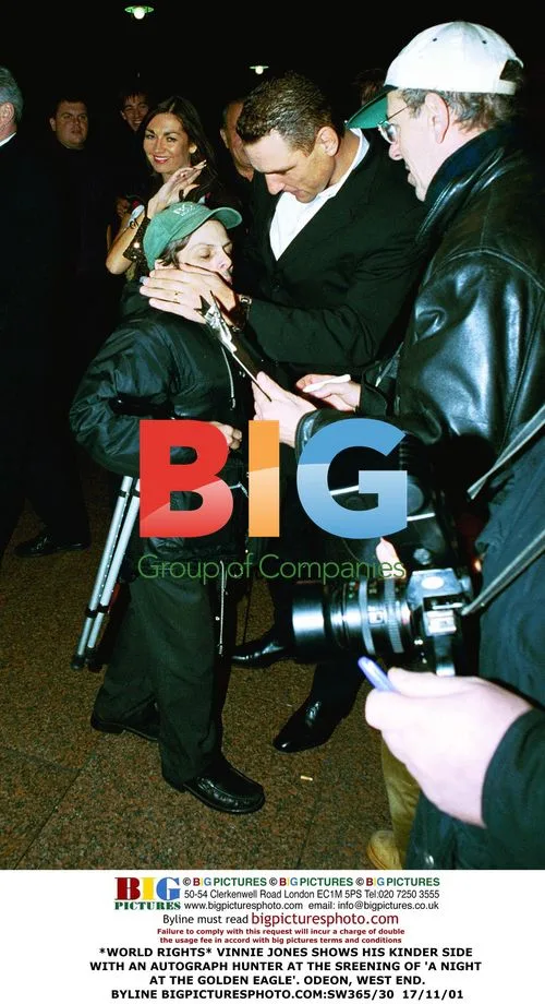 Vinnie Jones with autograph hunter