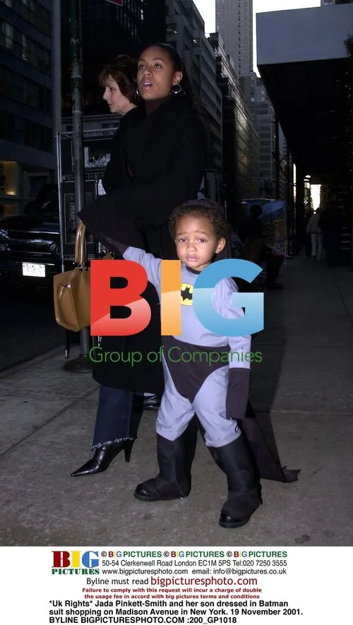Jada Pinkett-Smith and Son in Batman Suit