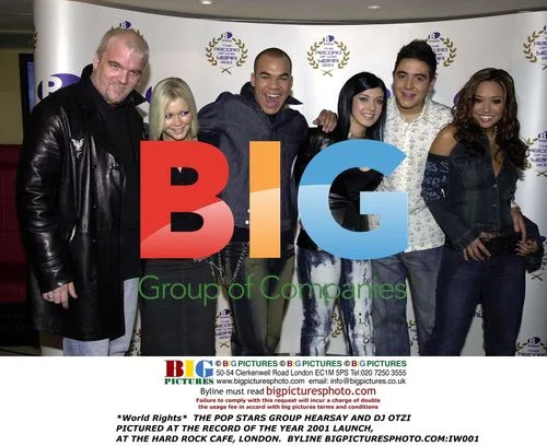 The Pop Stars Group Hearsay and DJ Otzi at Record of the Year 2001