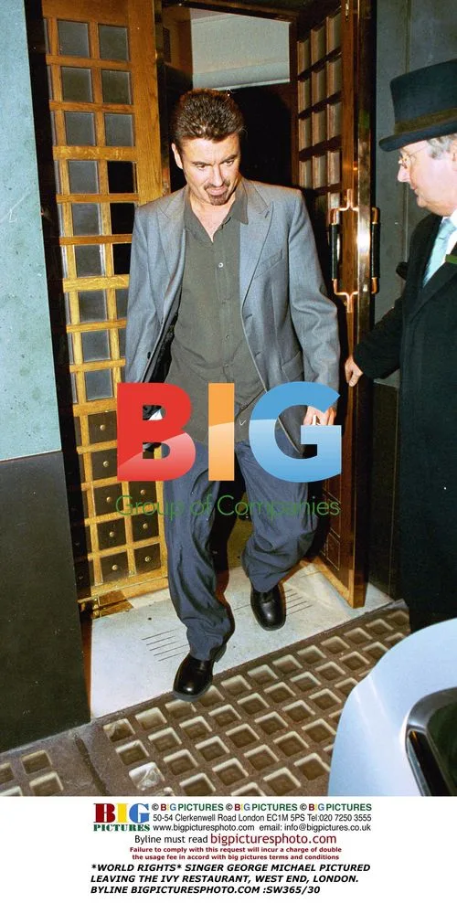 George Michael leaves The Ivy, London
