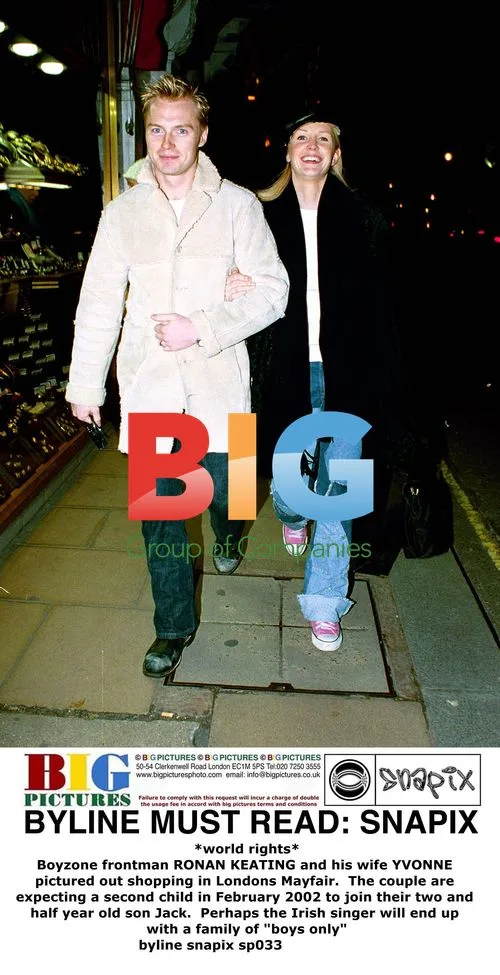 Ronan Keating and wife Yvonne out shopping in London