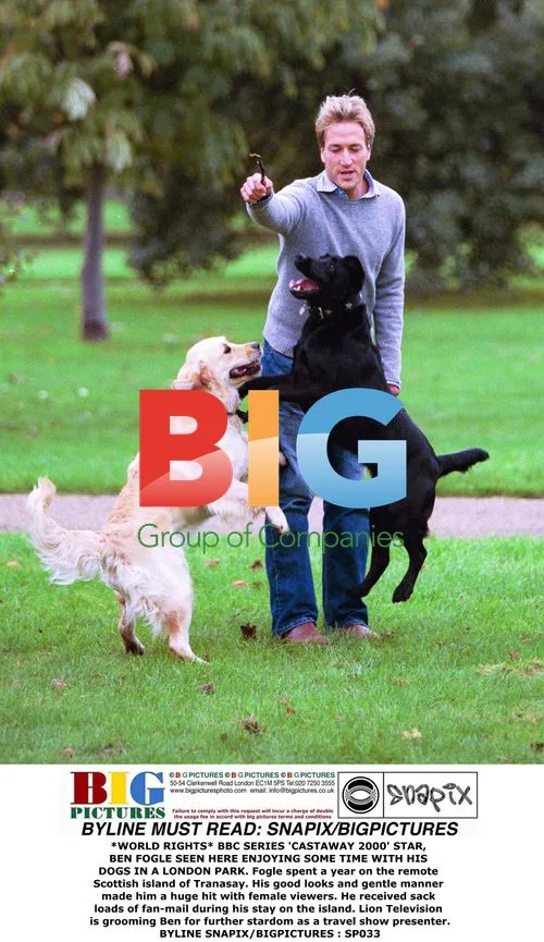 Ben Fogle enjoying time with dogs in London park
