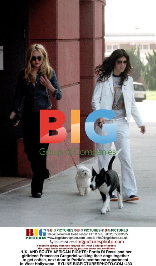 Portia Di Rossi and Francesca Gregorini Walk Dogs