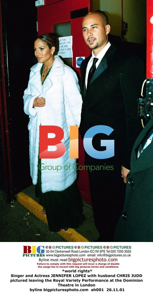 Jennifer Lopez and Chris Judd at the Royal Variety Performance