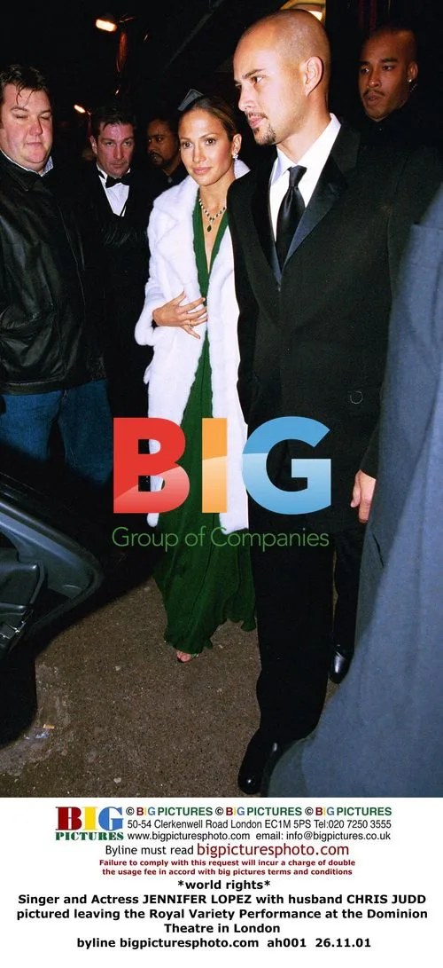 Jennifer Lopez and Chris Judd at Royal Variety Performance