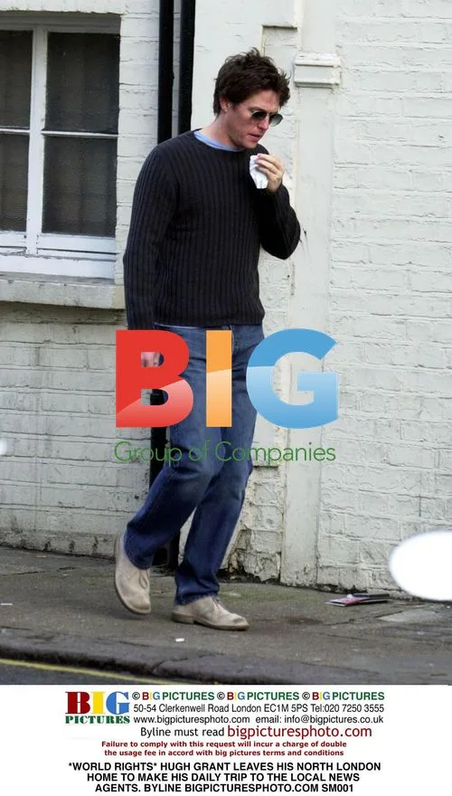 Hugh Grant makes daily news agent trip