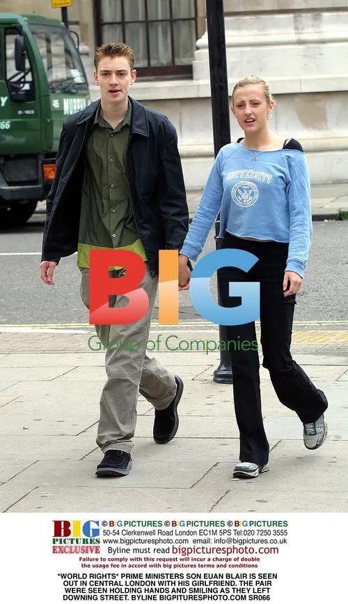 Euan Blair and girlfriend out in London