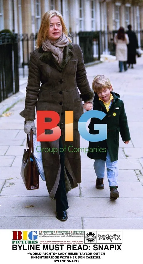 Lady Helen Taylor and Son Cassius in Knightsbridge