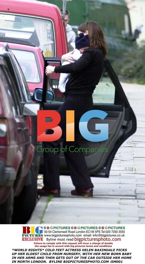 Helen Baxindale Picks Up Child from Nursery