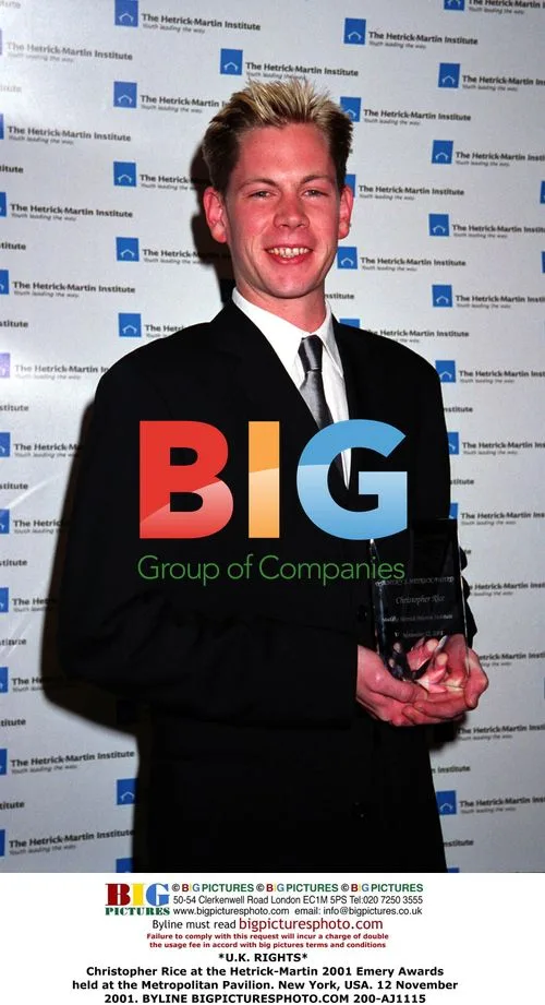 Christopher Rice at Hetrick-Martin 2001 Emery Awards