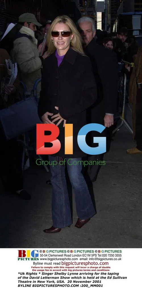 Singer Shelby Lynne arrives for David Letterman taping