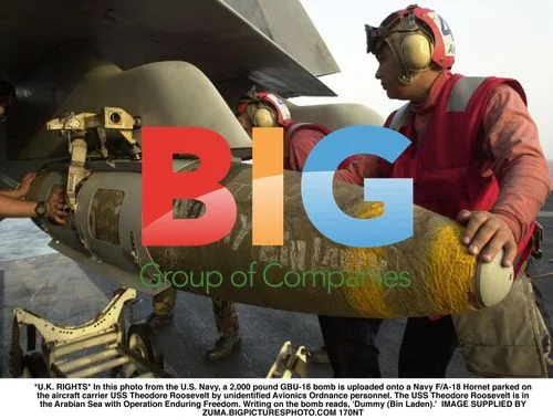 Bomb Loaded onto Navy F/A-18 Hornet